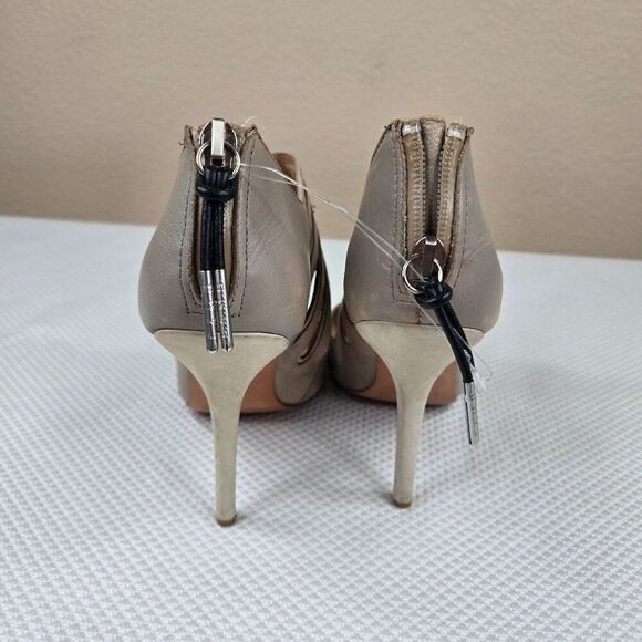 LAMB Gwen Stefani Stiletto Heels Cutouts Womens Size 8 Taupe Beige - Picture 4 of 12
